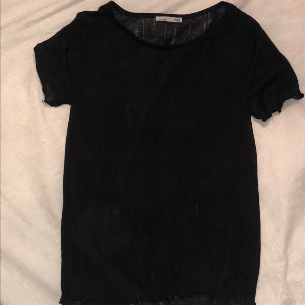 Black see through Zara T-shirt